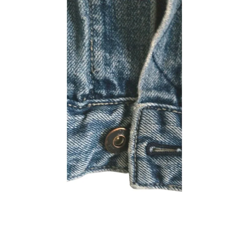 Gap Girls Denim Jacket Large BlueButton Front Long Sleeve Pockets